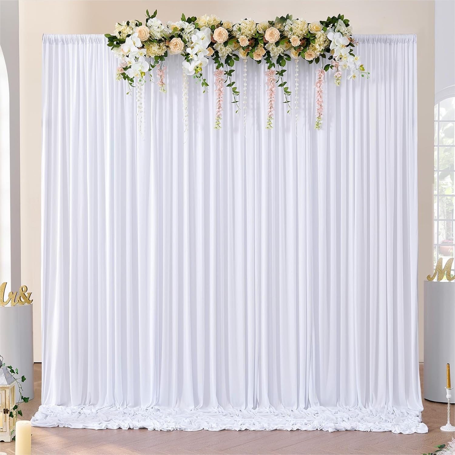 Photography Of Lighting - White Backdrop Curtains 10x10 ft for