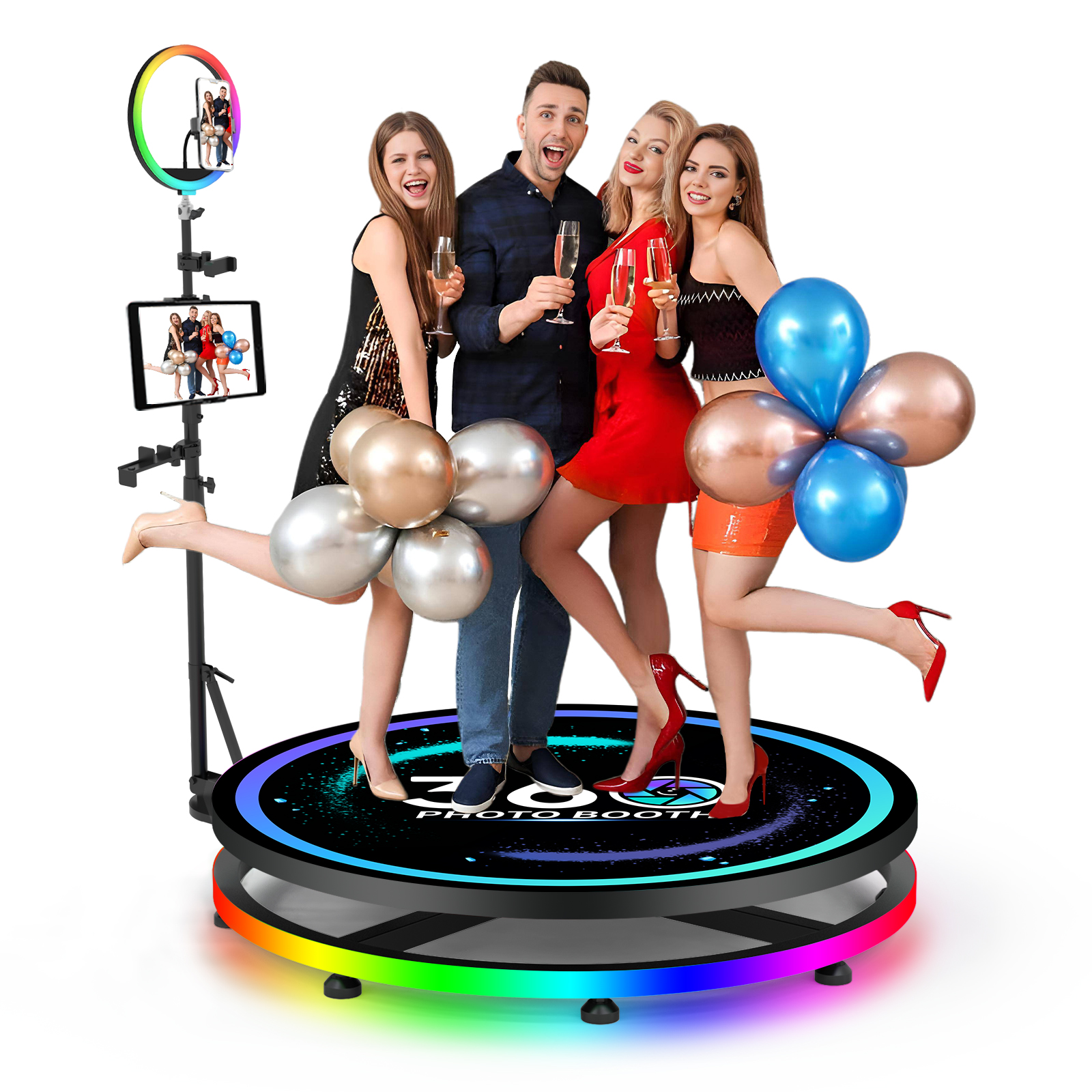 Photography Lighting Rgb - 360 Photo Booth with Flight Case