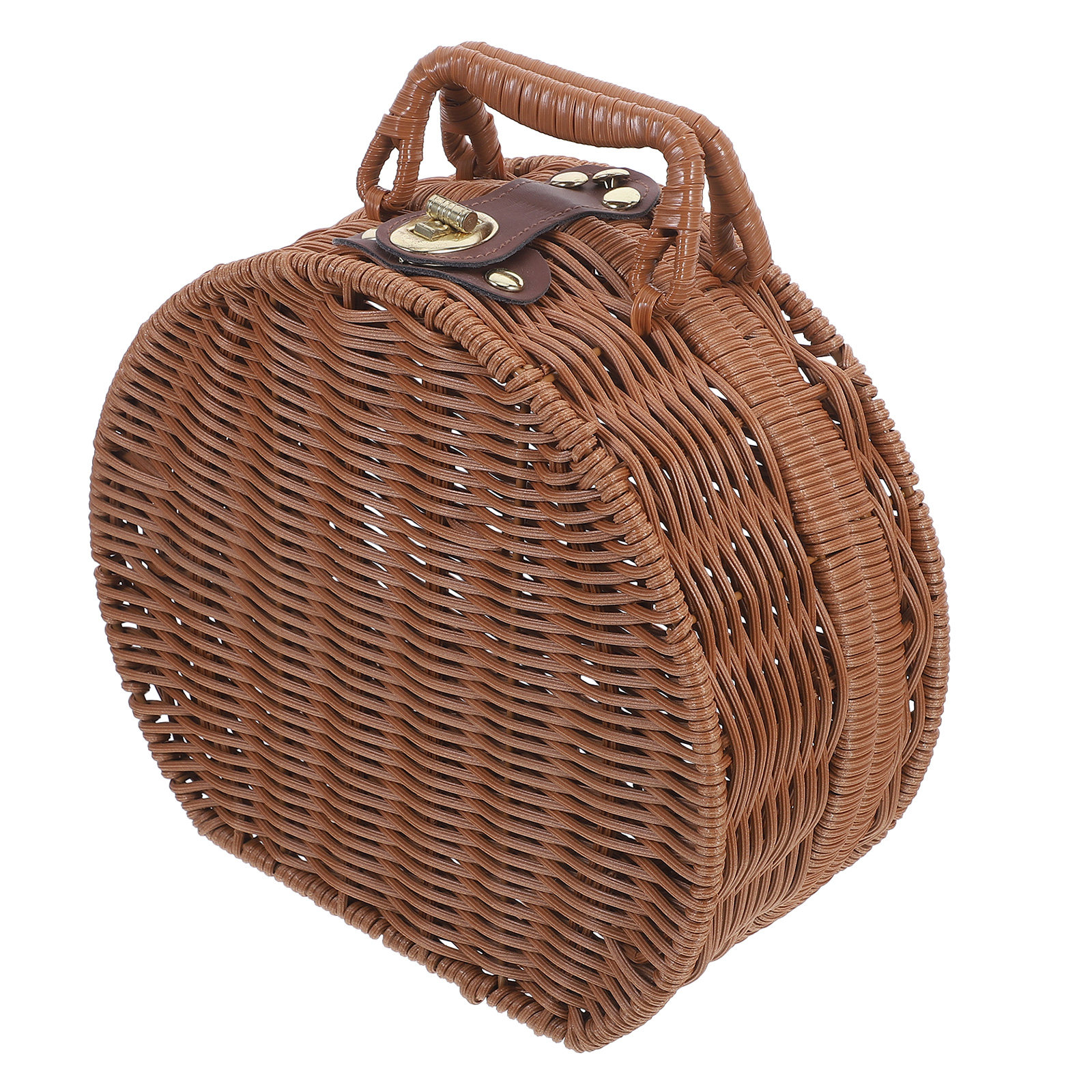 Photography Of Lighting - Vintage Light Blue Handwoven Woven Suitcase