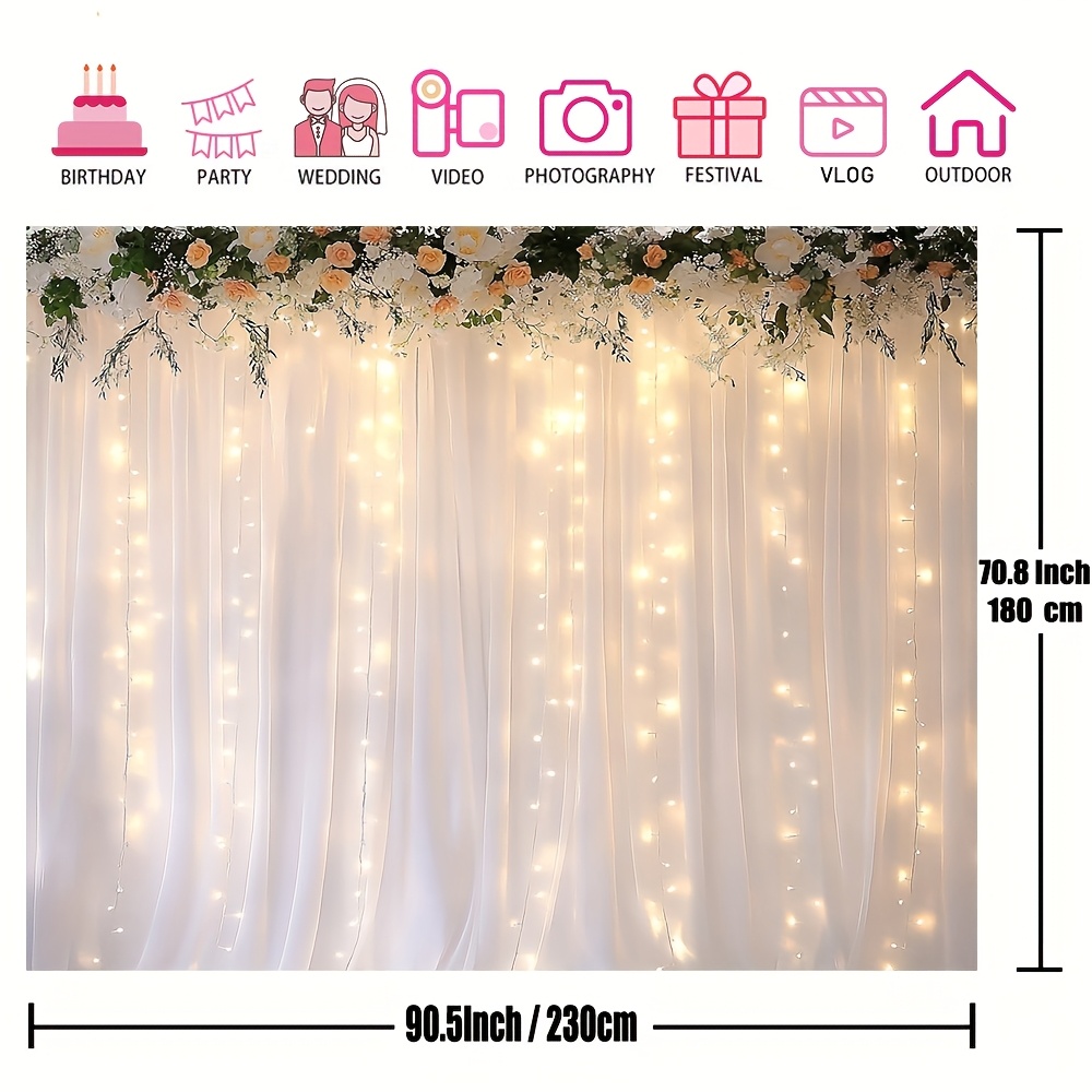 1 white tulle curtain with war - Photography Lighting Design recension och pris