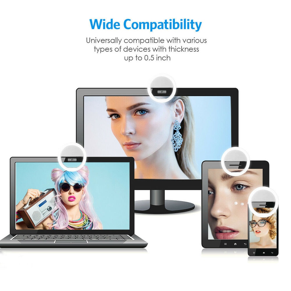 USB Rechargeable LED Selfie Ri - Photography Lighting Continuous recension och pris