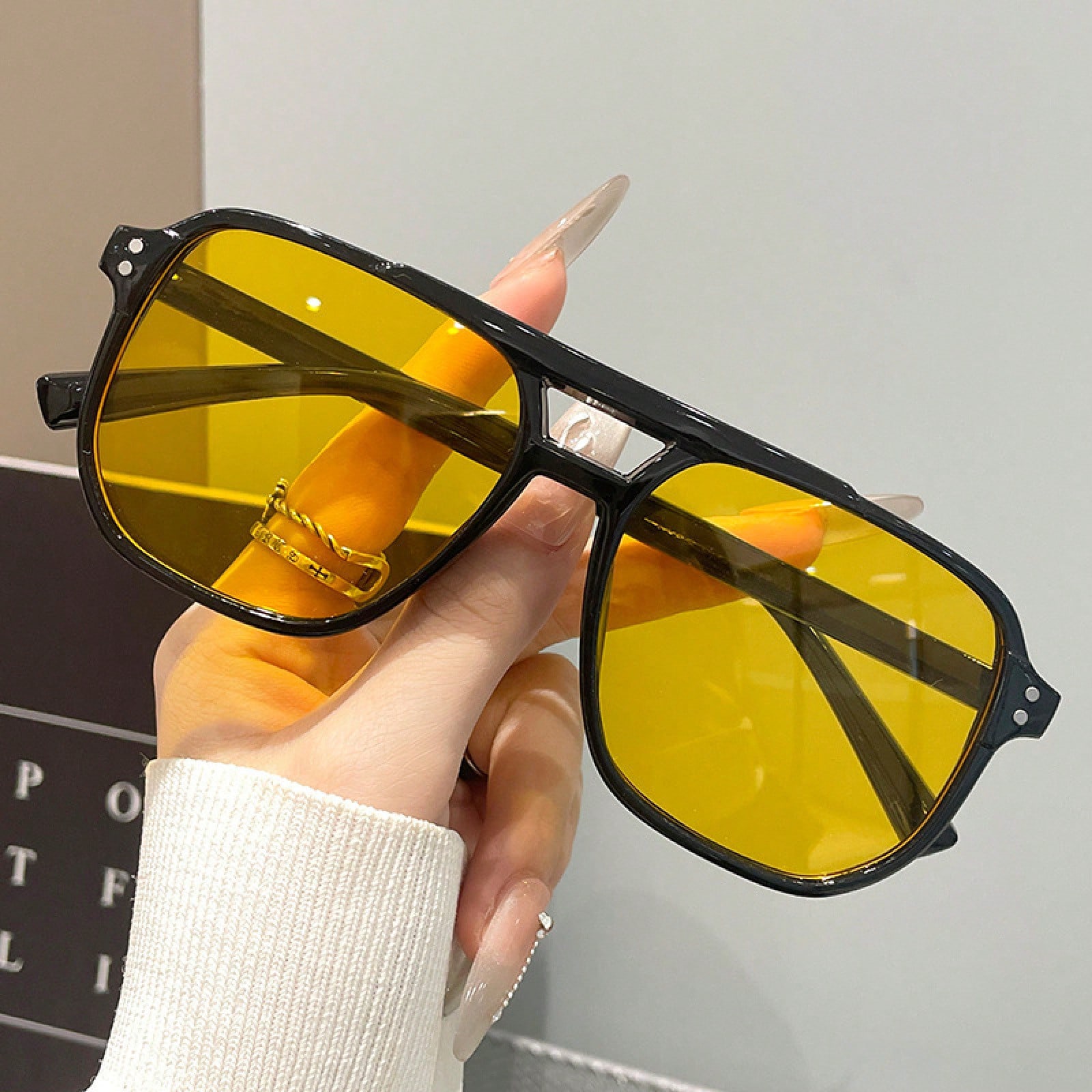 New Stylish Double-Bridge Glas - Lighting Glass Photography recension och pris