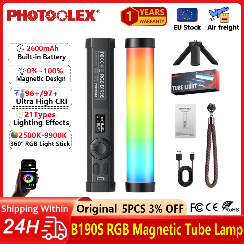 PHOTOOLEX RGB Video Light Hand - Photography Lighting Design recension och pris