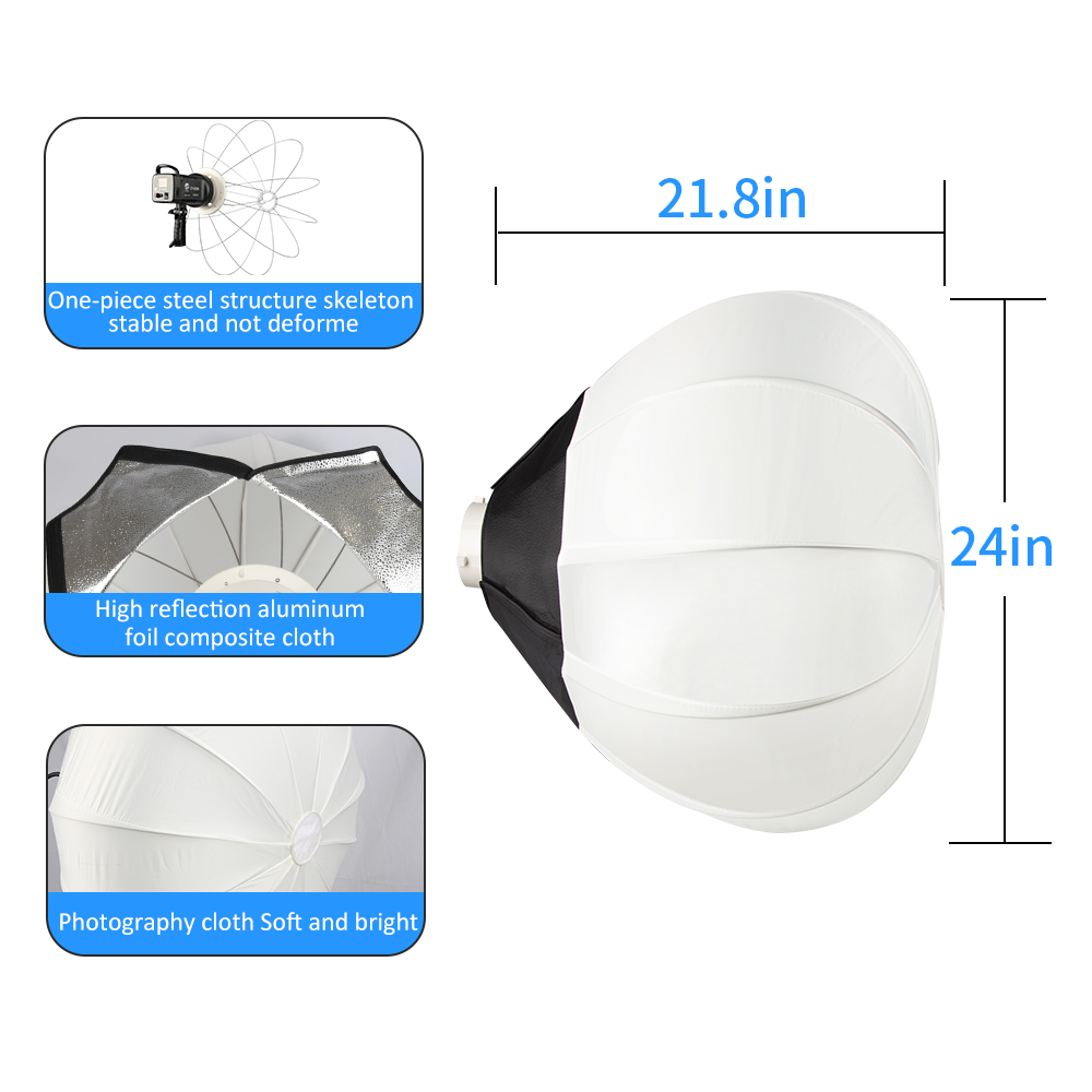 65cm Globe Lantern Softbox Bow - Globe Modifier Round recension och pris
