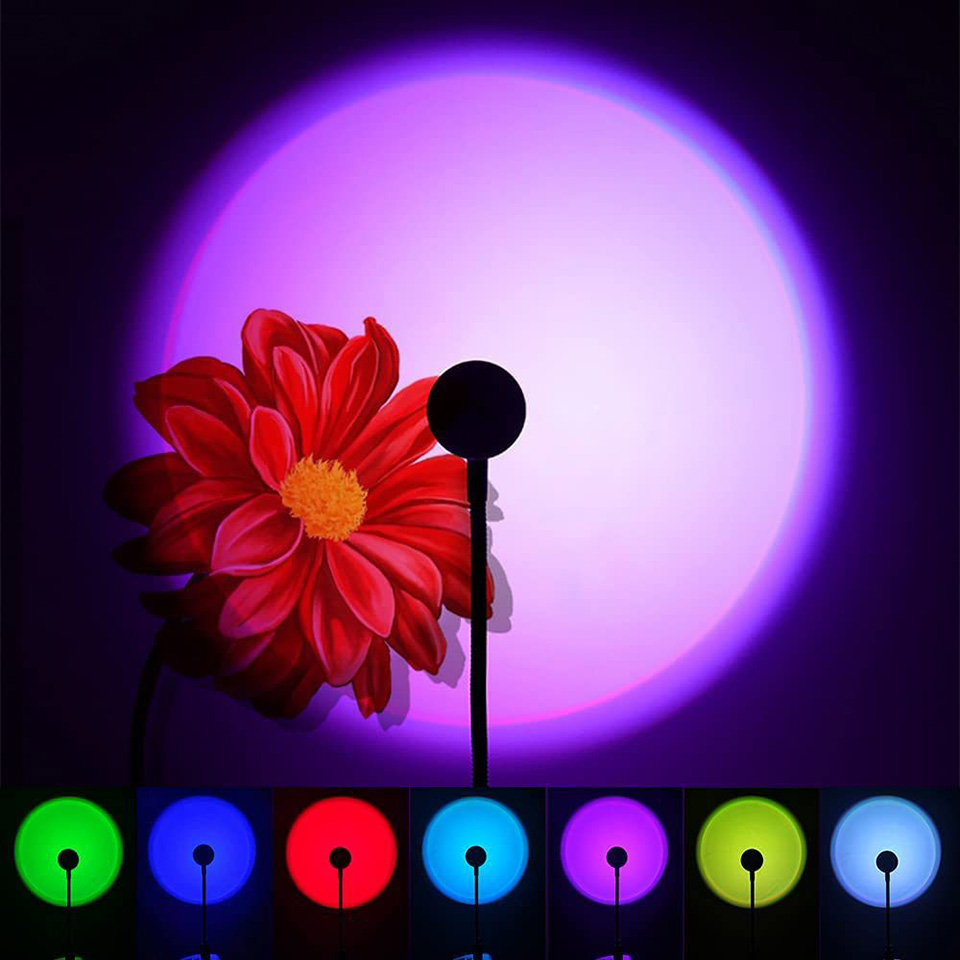 1x USB Sunset Lamp LED Rainbow - Photography Lighting Home recension och pris