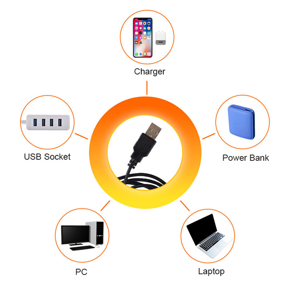 1x USB Sunset Lamp LED Rainbow - Photography Lighting Home recension och pris
