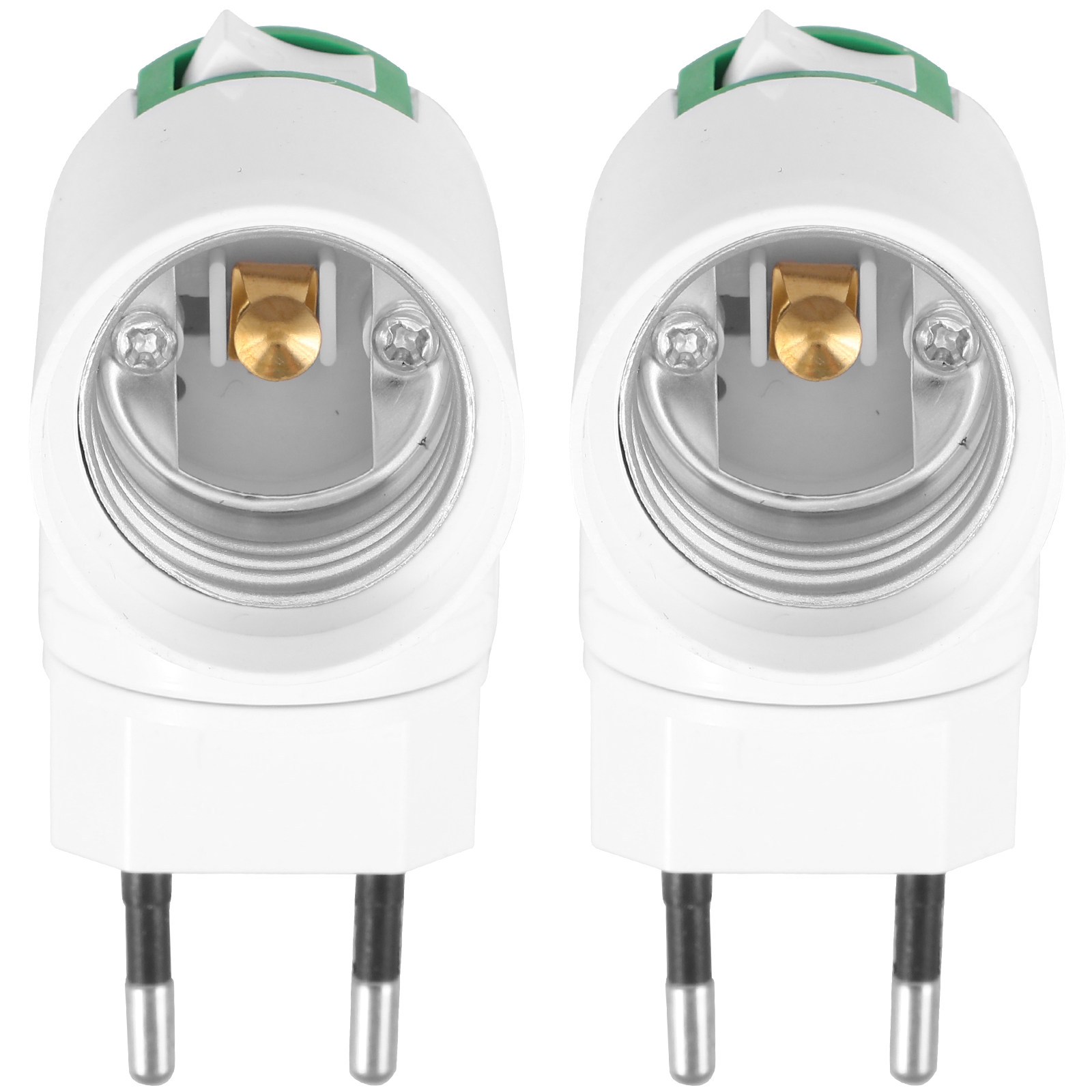 2Pcs Eu Plug Light Bulb Socket - Photography Lighting Home recension och pris