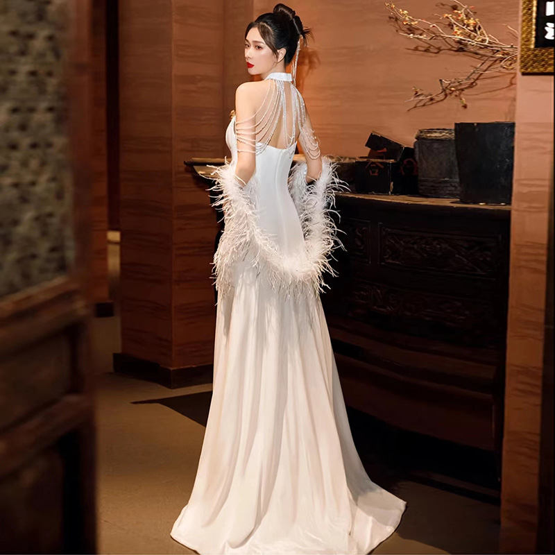 Light Wedding Dress Satin Neck - Photography Lighting Design recension och pris