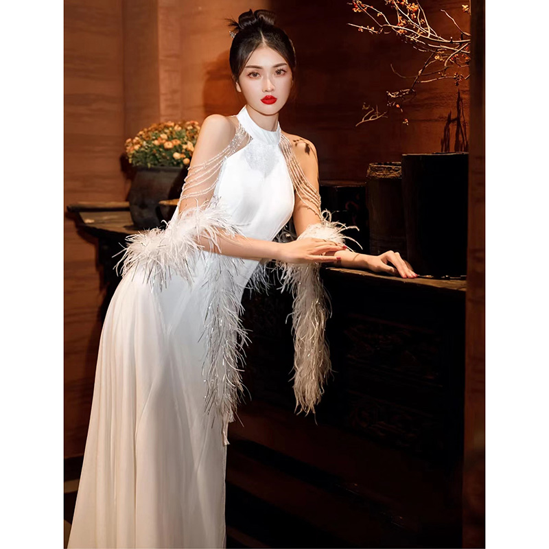 Light Wedding Dress Satin Neck - Photography Lighting Design recension och pris