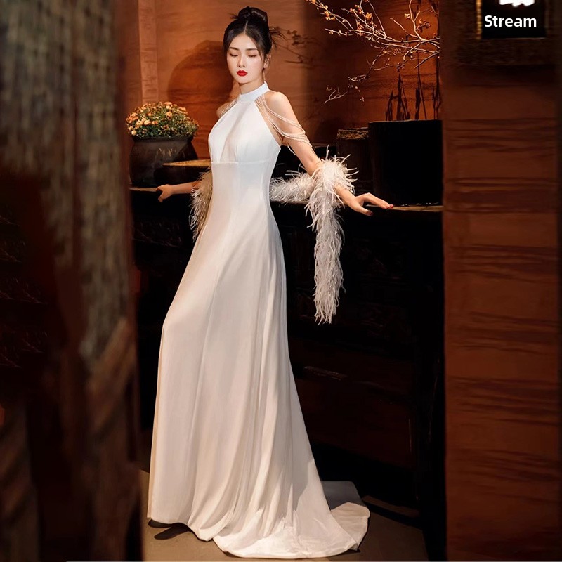 Light Wedding Dress Satin Neck - Photography Lighting Design recension och pris