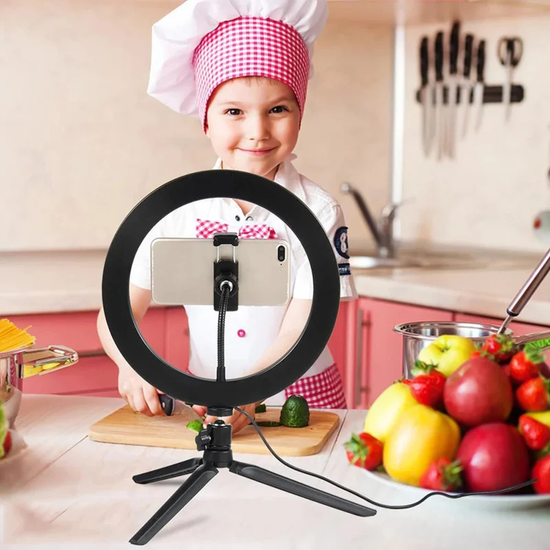 Dimmable26cm LED Ring Light Ki - Photography Lighting Continuous recension och pris
