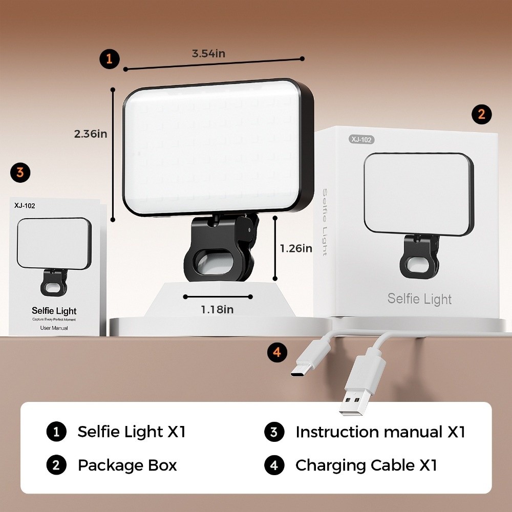 800/1000mAh LED Selfie Light U - Photography Lighting Continuous recension och pris