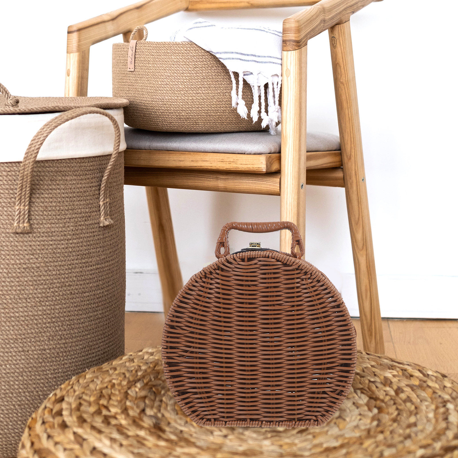 Vintage Light Blue Handwoven W - Photography Of Lighting recension och pris