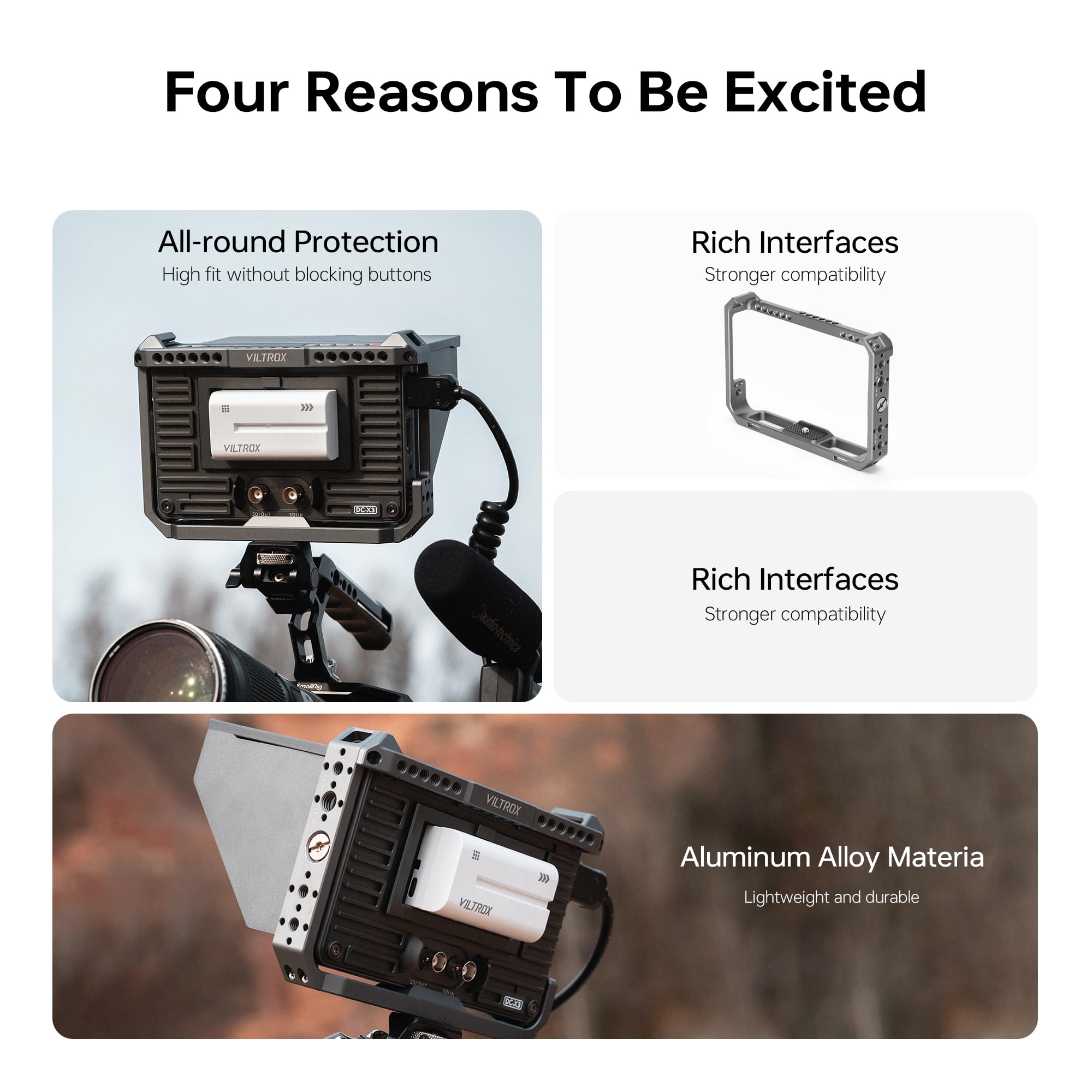 VILTROX Camera Monitor Rig Cag - Photography Lighting Continuous recension och pris