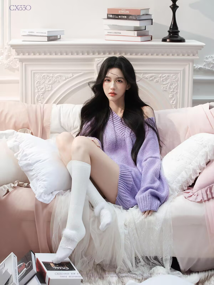 Autumn Winter Purple Sweater O - Photography Lighting Home recension och pris